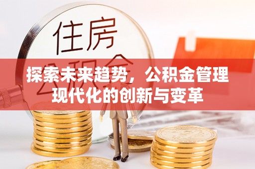 肃南探索未来趋势，公积金管理现代化的创新与变革