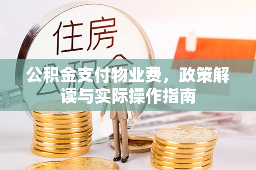 肃南公积金支付物业费，政策解读与实际操作指南