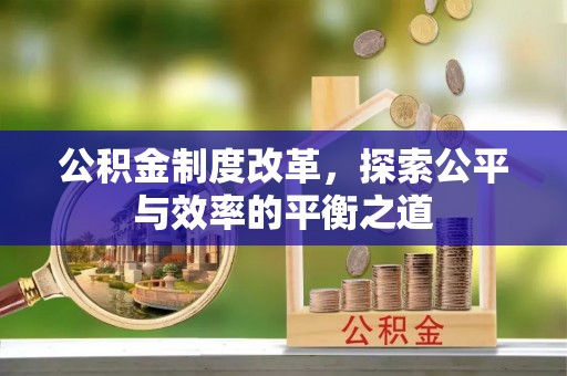 肃南公积金制度改革，探索公平与效率的平衡之道