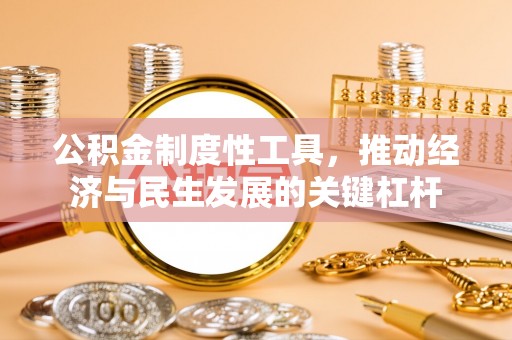 肃南公积金制度性工具，推动经济与民生发展的关键杠杆
