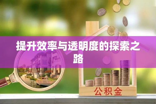肃南提升效率与透明度的探索之路