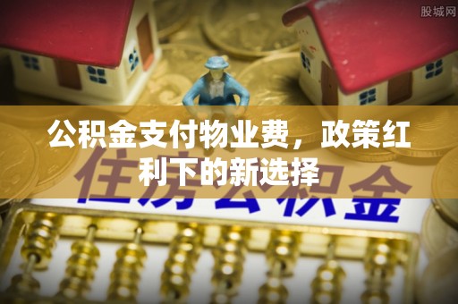 肃南公积金支付物业费，政策红利下的新选择