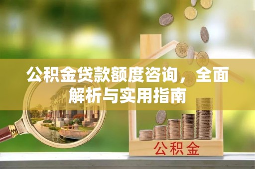 肃南公积金贷款额度咨询，全面解析与实用指南