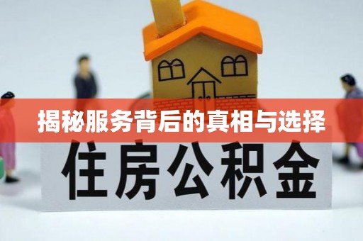 肃南揭秘服务背后的真相与选择