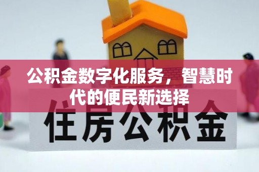 肃南公积金数字化服务，智慧时代的便民新选择