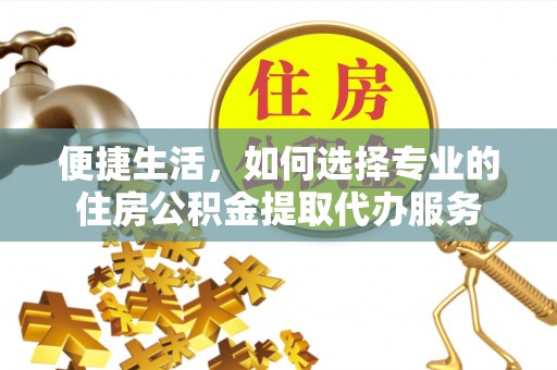 肃南便捷生活，如何选择专业的住房公积金提取代办服务