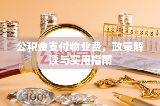 肃南公积金支付物业费，政策解读与实用指南